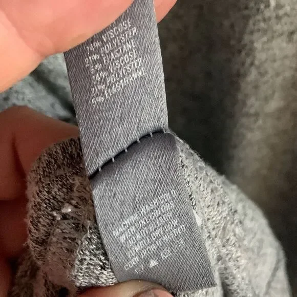 AERIE Lightweight Split-Hem Crewneck Oversized Sweater Gray Size Medium - Picture 10 of 10